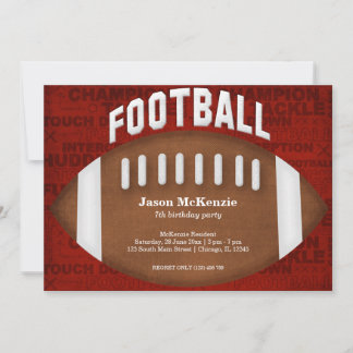 Football Birthday Invitation