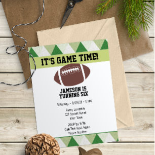 Football Birthday Invitation
