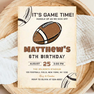 Football Birthday Invitation