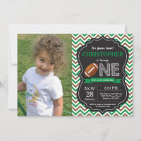 Football Birthday Invitation 1st Birthday Party