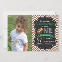 Football Birthday Invitation 1st Birthday Party