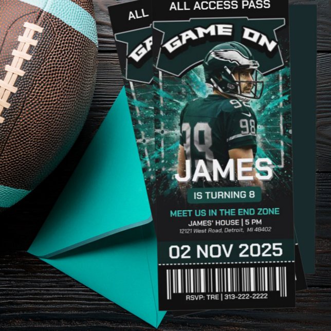 Football Birthday Invitation: Digital Download Invitation (Creator Uploaded)