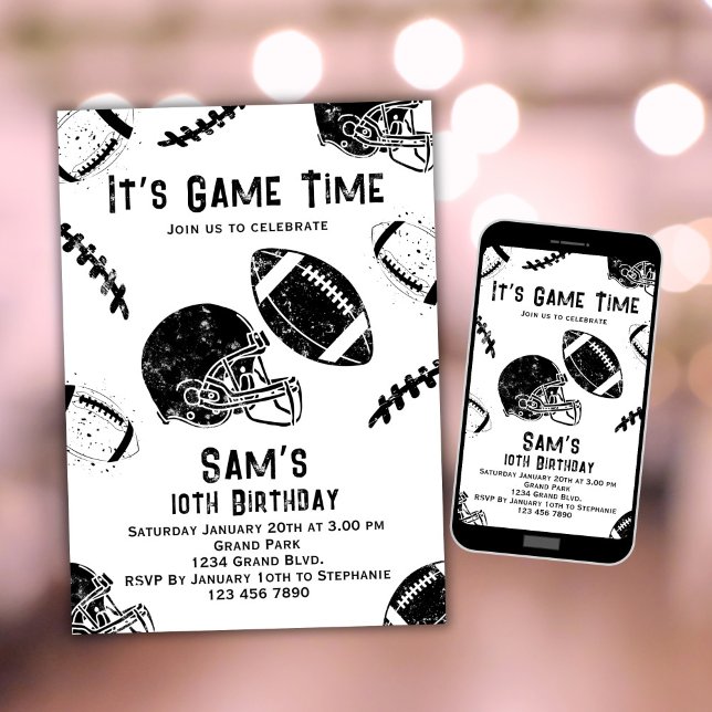 Football Birthday invitation Football Party (Creator Uploaded)