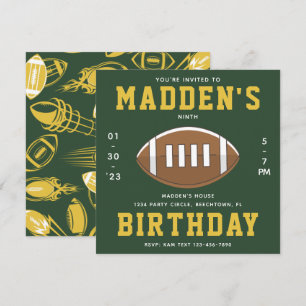 Football Birthday Invitation   Football Party