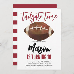 Football Birthday Invite