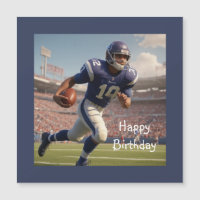 Football Birthday Magnetic Card