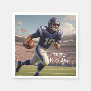 Football Birthday Napkin