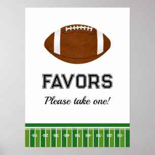 Football Birthday Party Favours Please Take One Poster
