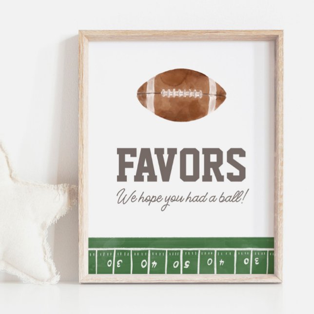 Football Birthday Party Favours Sign (Creator Uploaded)