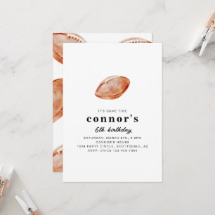 Football Birthday Party Invitation
