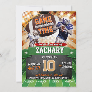 Football Birthday Party Invitation