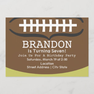 Football Birthday Party Invitation