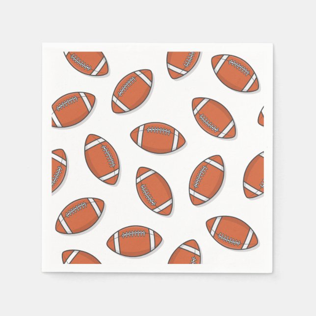 Football Birthday Party Napkin (Front)