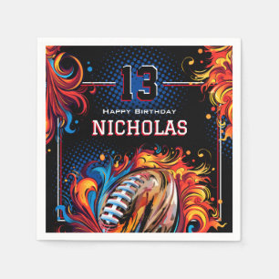Football Birthday Party Napkin