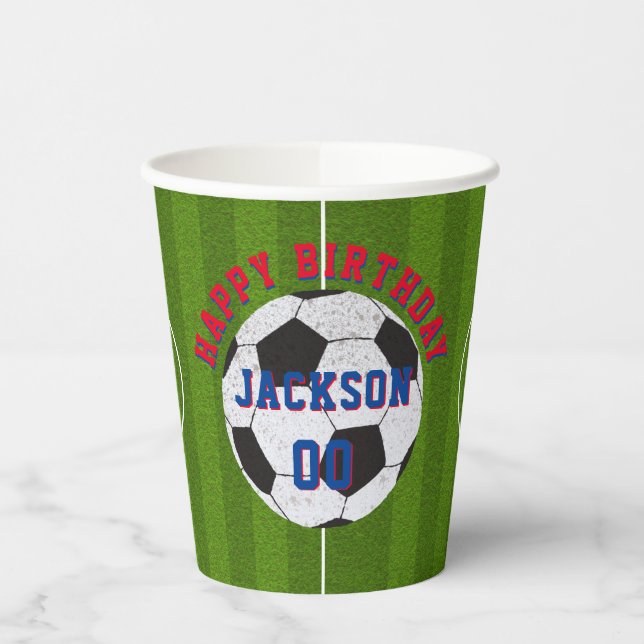 Football Birthday Party Paper Cups (Left)