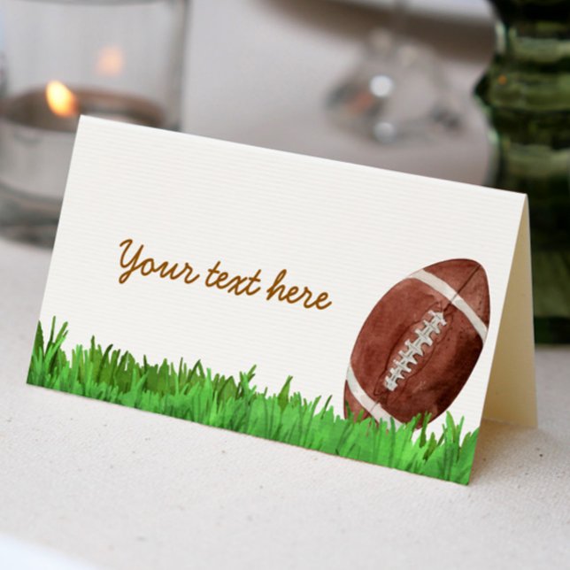 Football Birthday Party Place Card (Creator Uploaded)