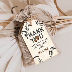 Football Birthday Party Thank You Gift Tag