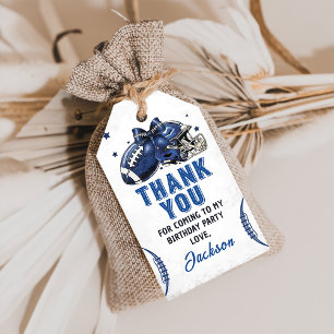Football Birthday Party Thank You Gift Tag