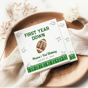 Football Birthday Party Welcome Sign Napkin