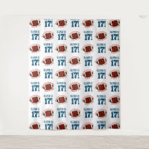 Football Birthday Step and Repeat Photo Backdrop