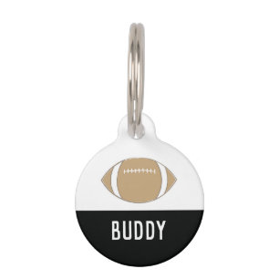 FOOTBALL (BLACK) PET TAG