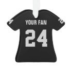 Football Black & Silver Jersey Ornament