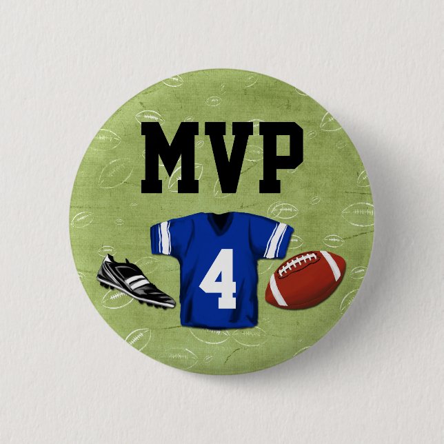 Football Blitz Kids' Birthday Party MVP 6 Cm Round Badge (Front)