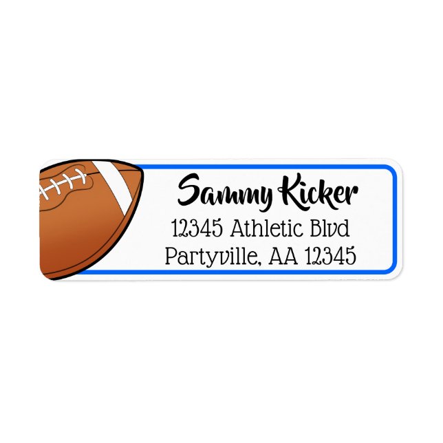 Football Blue & Black Address (Front)