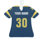 Football Blue & Gold Jersey Ornament