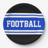 FOOTBALL Bold Bright Blue Black White Stripes