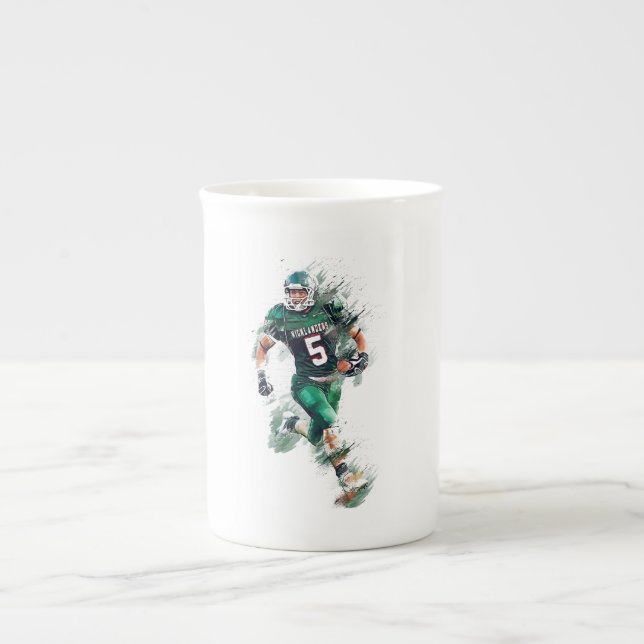 Football Bone China Mug (Front)