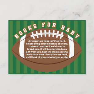 Football Books For Baby Request Enclosure Card