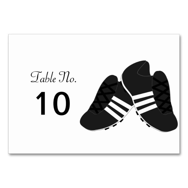 Football Boots Design Table Number (Front)