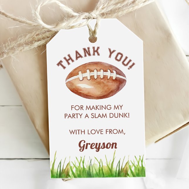 Football Boy 1st Birthday Gift Tags (Creator Uploaded)
