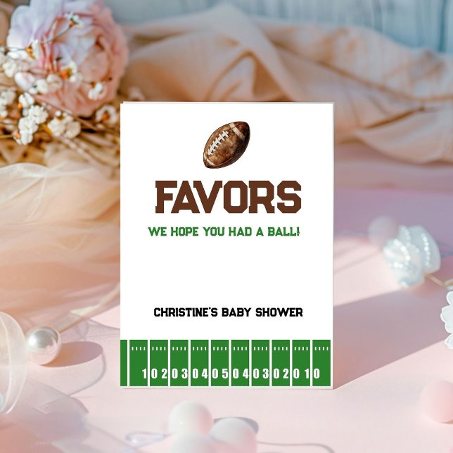 Football Boy Baby shower food Favours Sign (Creator Uploaded)