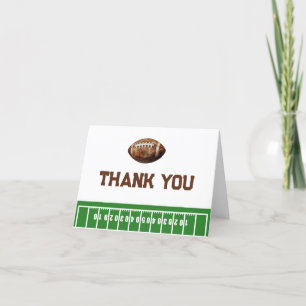 Football Boy Baby Shower Thank You Card