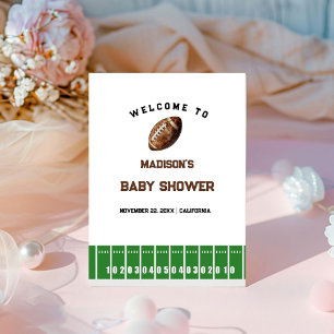 Football Boy Baby shower Welcome Sign