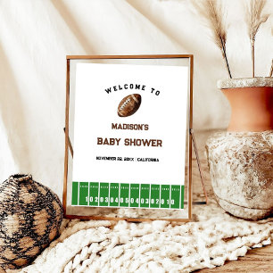 Football Boy Baby shower Welcome Sign