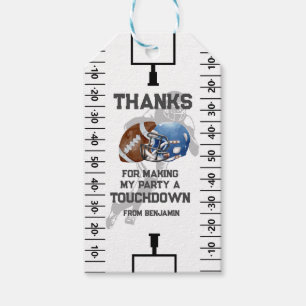 Football Boy Birthday Party Favor Gift Tags