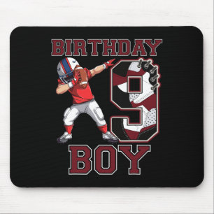 Football Boy Dabbing 9th Birthday Love Sneakers 9  Mouse Pad