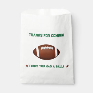 Football boy first birthday party favour bag