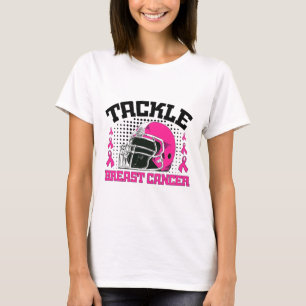 Football Breast Cancer Awareness Pink Ribbon Boys T-Shirt