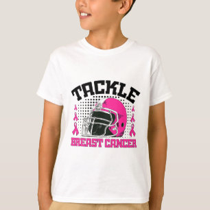 Football Breast Cancer Awareness Pink Ribbon Boys T-Shirt