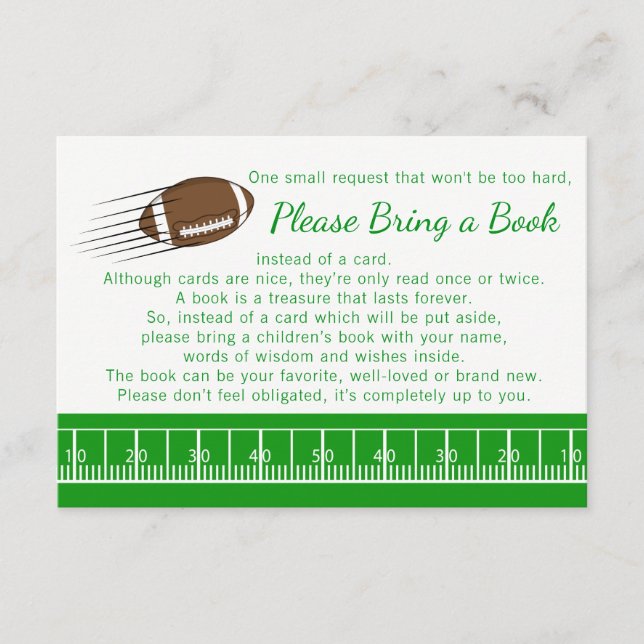 Football Bring a Book Cards (Front)