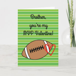Football Brother Valentine's Day Card