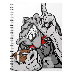 football bulldog spiral notebook
