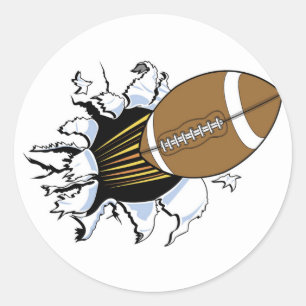 Football Burst T-shirts and Gifts Classic Round Sticker