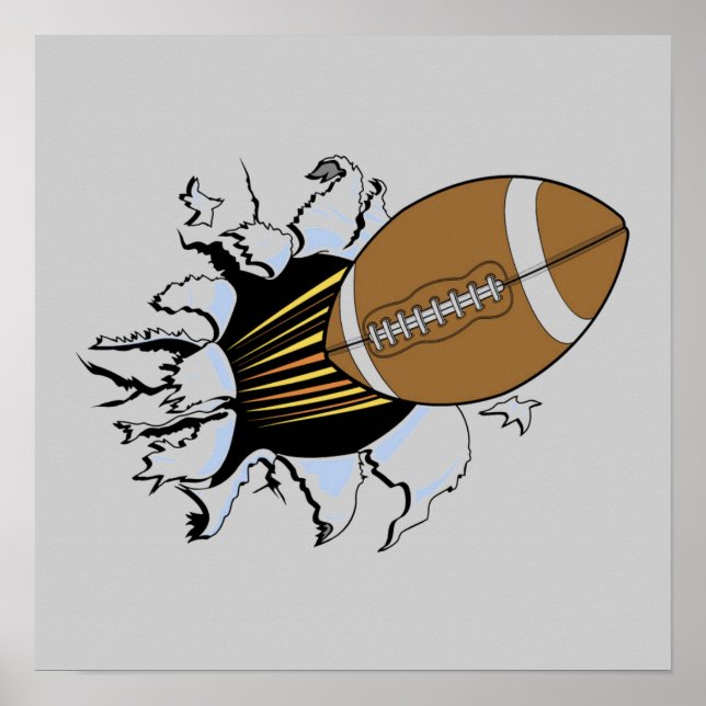Football Burst T-shirts and Gifts Poster (Front)