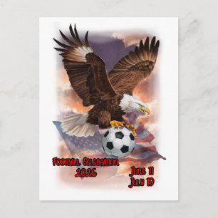 Football Celebration 2026 on a Holiday Postcard