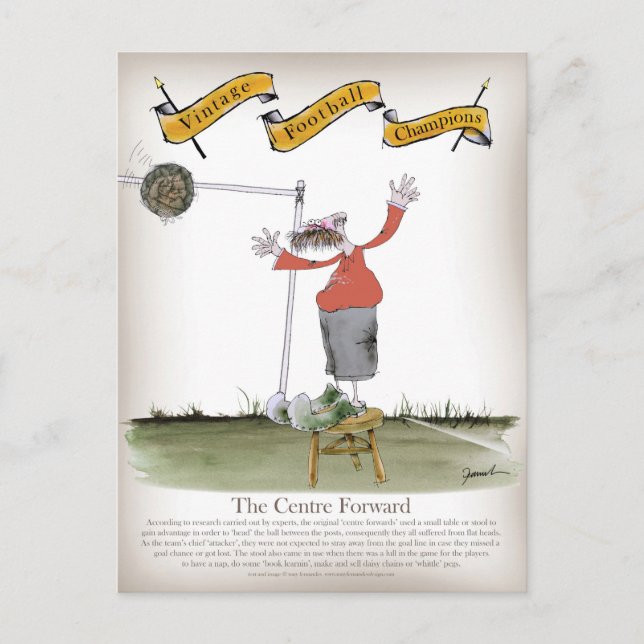 football centre forward reds postcard (Front)